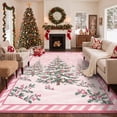 thumbnail image 4 of KUETH 5'x7' Christmas Machine Washable Area Rug, Non-Slip Rugs for Living Room, Bedroom and Dining Area, Pink, 4 of 8