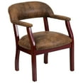 thumbnail image 1 of Bomber Jacket Brown Luxurious Conference Chair with Accent Nail Trim, 1 of 9