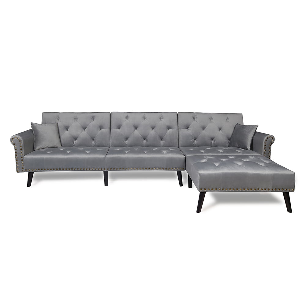 Lowestbest L-Shape 3-Seater Sofa Convertible Sectional 