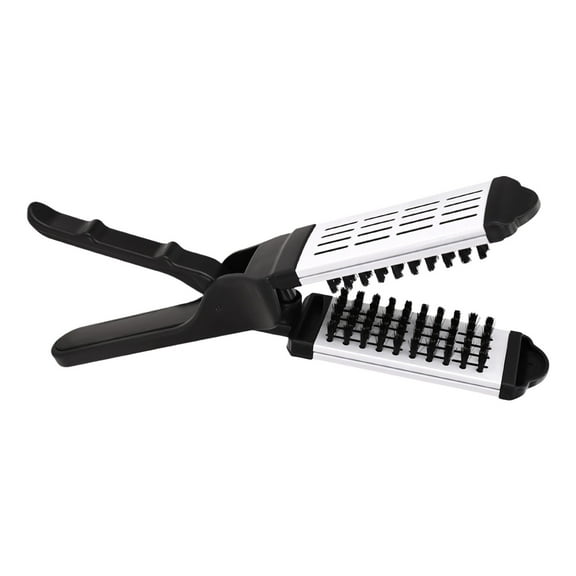 Clamp Hair Brush Detangler Comb Double Sided Hair Straightening Brush V-Shape Hair Styling Comb for Home