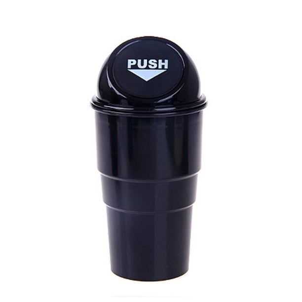 Vehículo Portavasos Automotriz Bote de Basura Pequeño Mini Contenedor de Basura Bote de Basura para Automóvil Organizador Universal Impermeable A Prueba de Fugas/Negro