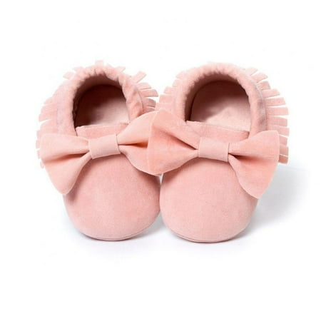 

Infant Toddler Baby Soft Sole Tassel Bowknot Moccasinss Crib Shoes 0-18M