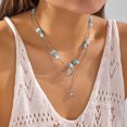 thumbnail image 3 of NICKSUN Boho Summer Beach Starfish Shell Chip Beaded Necklaces, Color Dopamine Irregular Crushed Stone Seashell Stackable Chokers, Ocean Resort Layered Statement Jewelry, 3 of 7