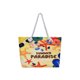 thumbnail image 2 of Gran bolsa de lona con asas de cuerda, bolsa de playa de gran capacidad para viajes, compras, trabajo y uso diario, 2 of 6