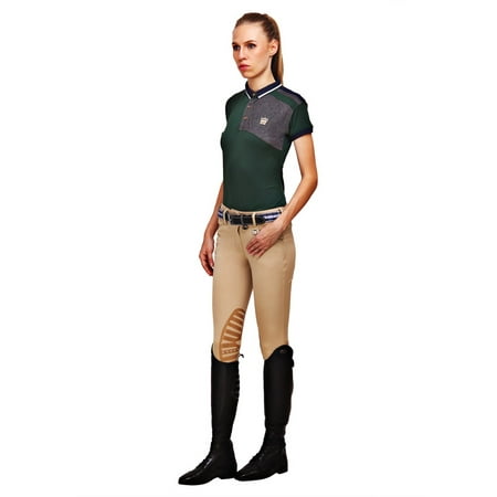 - George H Morris GHM Ladies Add Back Knee Patch Breech 34 Safari