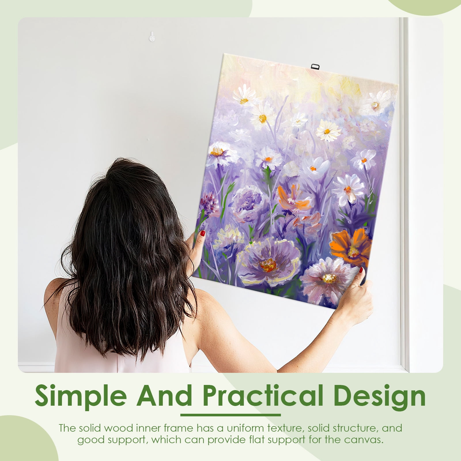 3 Pack 16 x 20 Inches DIY Canvas Stretcher Bar Canvas Frame Wood Frame Kit Easy to Assemble for Oil Painting Decorative Artwork Digital Painting