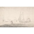 thumbnail image 3 of Willem van de Velde the Younger 14x10 Black Modern Framed Museum Art Print Titled - Boats Becalmed (Mid-17th-Early 18th Century), 3 of 5