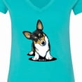 thumbnail image 4 of Inktastic Tri Color Corgi Women's V-Neck T-Shirt, 4 of 5