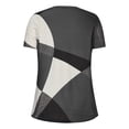 thumbnail image 6 of Erwazi Summer Short Sleeve T Shirts for Women Casual Tunic Tops Color Block Shirt Loose Crew Neck Tops, 6 of 6
