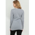 thumbnail image 3 of Solid Twist Front Maternity Fitted Knit Top, 3 of 3