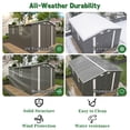 thumbnail image 6 of Easmvetaln 10x12FT Metal Outdoor Storage Shed with Two Windows, Garden Tool Shed for Backyard Patio (Gray), 6 of 10