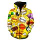 thumbnail image 1 of Sudadera con capucha y cremallera para hombre, estilo informal, con estampado 3D, unisex, divertida, de manga larga, estilo Harajuku, de gran tamaño, 1 of 6