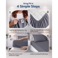thumbnail image 4 of Utopia Bedding Full Fitted Sheet Only, 16 Inches Deep Pocket, Soft Brushed Microfiber, Shrink & Fade Resistant, Easy Care - Grey, 4 of 7