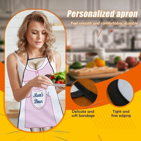 

〖TOTO〗Home Decor Event Party 1Pc Adult Household Kitchenapron Fun Printing Household Cleaning Apron Er Otic Role Play