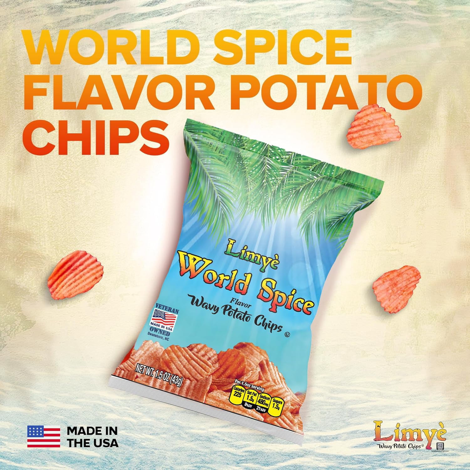Limyè Potato Chips Variety Pack, Kosher, Allergen-Free, Vegan, Gluten-Free, 24 Pack, 1.5 Oz