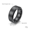 thumbnail image 2 of Black Gold Plated 8mm Tungsten Carbide Mens Ring Men Wedding Band Man Ring, 2 of 4