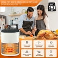 thumbnail image 5 of GIANNA Air Fryer with Window Square, 6 Quart Capacity, Roast, Reheat, Dehydrate, Bake, Steam with 400F, Beige, 5 of 5