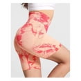 thumbnail image 1 of Pantalones cortos deportivos de yoga y fitness con cintura alta y efecto tie-dye para mujer, sin costuras, para abdomen y caderas ajustadas, Peach Hip Europa y Estados Unidos, 1 of 6