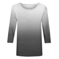 thumbnail image 5 of Ahuyic Womens Plus Size Top, Casual 3/4 Sleeve Blouse For Autumns And Winter, Womens Plus Size Printed Round Neck Three Quarter Sleeve Loose T-shirt Top, 5 of 5