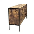 thumbnail image 3 of 6 Drawer Double Dresser, Rustic Brown Wood Storage Dresser with Sturdy Steel Frame, Industrial Style Chest with 6 Drawer, Storage Cabinet for Bedroom, Living Room and Hallway, 3 of 7