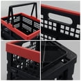 thumbnail image 6 of Idotry Pack of 2 Collapsible Storage Crates with Handles, Plastic Grocery Shopping Baskets, 6 of 10