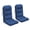 Navy blue, variant on Umi Patio Adirondack Chair Cushion, 46.5" Length, with straps, rocking chair cushion, suitable for indoor/outdoor use, sun-proof, waterproof and fade-resistant (Khaki, 2-pack).