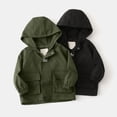 thumbnail image 3 of Hotiary Toddler Baby Boy Hooded Jacket Cotton Long Sleeve Solid Color Zipper Coat with Pockets Kids Casual Spring Fall Outwear Clothes Black for 2-10Y, 3 of 4