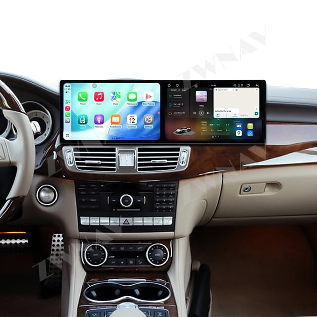 ZWNAV Dual 9.1 inch Screen Car Radio For Mercedes-Benz CLS(W218) 2010-2011 Android 15 Multimedia Player GPS Navigation Auto DSP Stereo Host