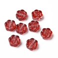 thumbnail image 2 of 500 pc Transparent Spray Painted Glass Beads Plum Blossom Flower Mixed Color 10x11x4mm Hole: 1mm, 2 of 4