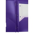 thumbnail image 3 of School Smart 2019635 Heavyweight Two-Pocket Poly Folder with Fasteners, Purple - Pack of 25, 3 of 5