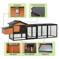thumbnail image 3 of Aukfa 106" Large Chicken Coop Wood Chicken Run Cage w/ Nest Box for Outdoor, Backyard, Brown, 3 of 9