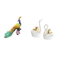 thumbnail image 1 of Estatua del pavo real,Estatua de pavo real,adorno de escritorio creativo y divertido,Escultura decorativa de pavo real para decoración del hogar,estatua de cisne,Estatuas y figuras de cisnes, 1 of 8