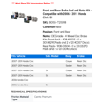 thumbnail image 2 of Front and Rear Brake Pad and Rotor Kit - Compatible with 2006 - 2011 Honda Civic Si 2007 2008 2009 2010, 2 of 2