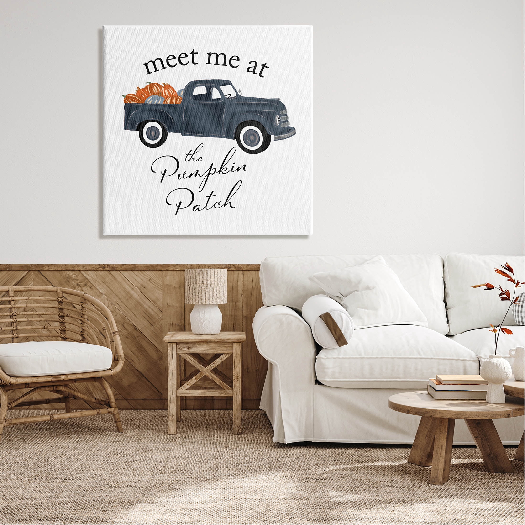 Stupell Industries Meet Me At Pumpkin Patch Truck Graphic Art Gallery Wrapped Canvas Print Wall Art, Design by The Saturday Evening Post