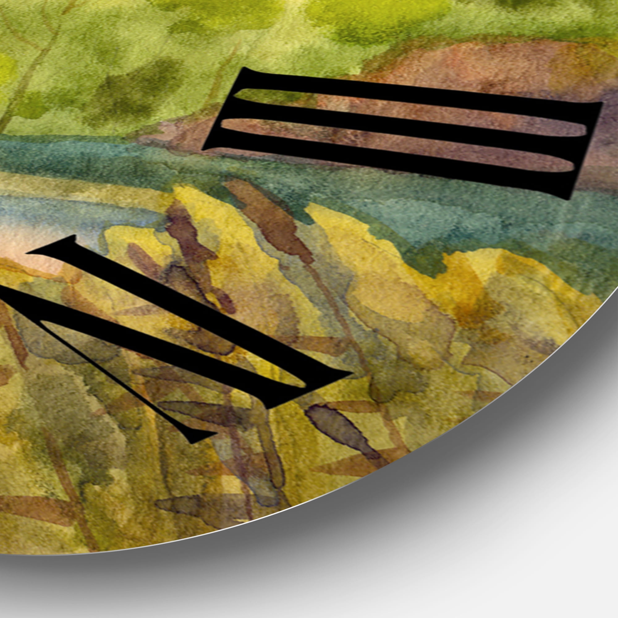 Designart 1 in Quartz Coastal Wall Clock