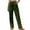 Army Green, variant on Flare Jeans for Women Cargo Pants for Women High Waisted Stretchy Pull on Pants with Pockets Straight Wide Leg Pants S-43 Green M