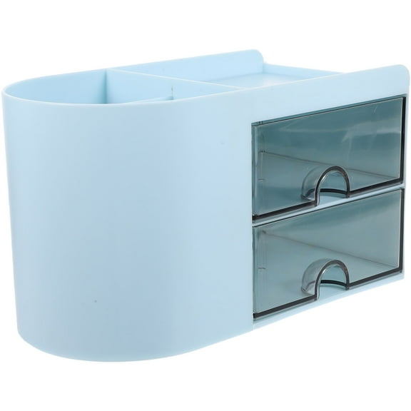 FOMIYES Sky-blue Desk Organizer with Storage Compartments for Pens and Stationery Made of PP Safe and