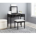 thumbnail image 1 of Linon Findley 3-Piece Vanity Set, Black, 1 of 26