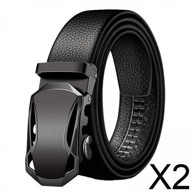 2xCinturón De Hebilla Automática Cinturón De Negocios Para Regalo De Hombre Traje De Negocios Estilo De Mediana Edad B