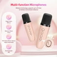 thumbnail image 5 of Karaoke Machine for Kids Adults,Portable Bluetooth Speaker with 2 Wireless Microphones for Kids, Karaoke Toys Gifts Toys for Girls Boys Family Home Party ( Pink), 5 of 9