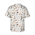 thumbnail image 3 of Balery Outdoor Living Print Men's Hawaiian Shirts Short Sleeve Beach Shirt Relaxed Fit Vacation Button Down Shirts-Medium, 3 of 9