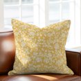 thumbnail image 5 of Throw Pillow Covers 16x16 Inch, Botanical Rose Decorative Pillow Cases for Couch Sofa Bed, Vintage Turmeric Yellow Floral Leaf Farmhouse Cotton Linen Square Home Decor Pillowcases with Hidden Zipper, 5 of 9