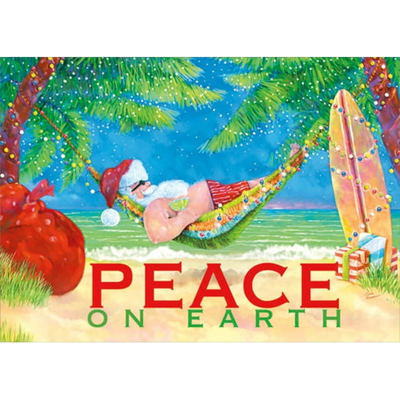 LPG Greetings Santa Hammock Peace on Earth: Steve Venderbosch Christmas Card
