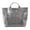 Gray, variant on DAMAI Buffalo Pattern Women's Large PVC Tote Bag, Letters Print Handbags Paper Shoulder Bag, Plastic Handbags Top Handle Handbag, Clear Bag for Women Large Carry All Tote Bag