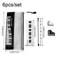 thumbnail image 4 of vlrwzc 6 Pcs/set Music Pencil Stationery Set Piano Prizes Music Note Pencil Rulers Piano Erasers Music Themed Gifts for Classroom First Day of Decorations, 4 of 7