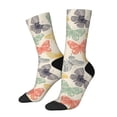 thumbnail image 2 of Uemuo Butterfly Pattern Women's Crew Socks, Soft Durable Breathable Moisture-Wicking with Odor Control Cotton socks, 2 of 9