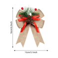 thumbnail image 2 of FOCUSNORM Christmas Tree Toppers Ribbon Bows House Decoration Supplies for Christmas Tree Decorating, 2 of 3