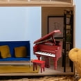 thumbnail image 2 of Phenofice piano model Mini Piano Red Wood Decorative 1Set for Home Decor, 2 of 8