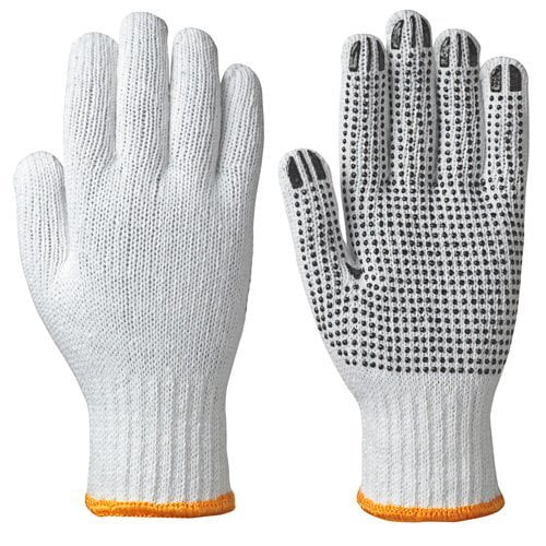 Double Dotted Cotton Knit Gloves 30 Pair 