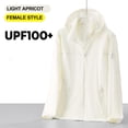 thumbnail image 5 of GaThRRgYP Women's Quick-Dry Sun Protective Blouse Summer Outdoor UV Defense,Woman Casual Solid Sports Hooded Long Sleeve Zipper Sun-proof High Elastic Beige XL, 5 of 7